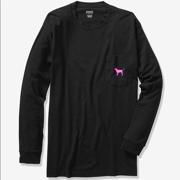 ❗️LAST💕VS PINK PINK BALCK OMBRÉ EMOJI CAMPUS TEE - Picture 4 of 4
